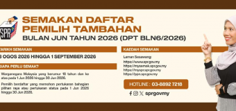 SEMAKAN DAFTAR PEMILIH TAMBAHAN BULAN JUN TAHUN 2026 (DPT BLN6/2026)