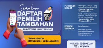 Semakan Daftar Pemilih Tambahan Bulan September Tahun 2024