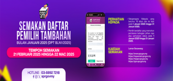 Semakan Daftar Pemilih Tambahan Bulan Januari Tahun 2025