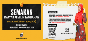 Semakan Daftar Pemilih Tambahan Bulan Jun Tahun 2025