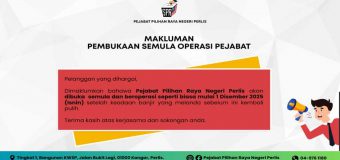 MAKLUMAN PEMBUKAAN SEMULA OPERASI PPN PERLIS
